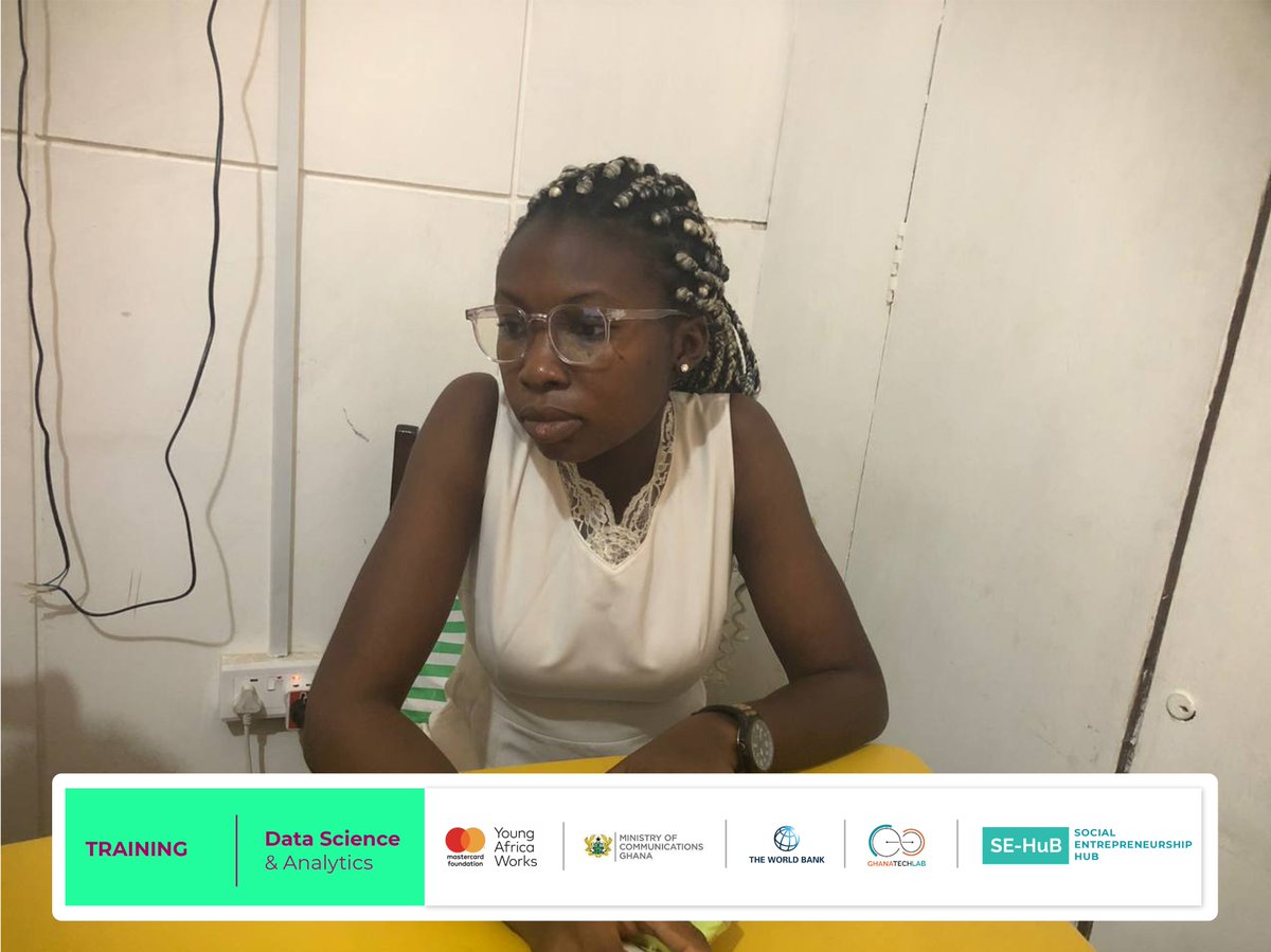 SEHUBGH1's tweet image. 𝗗𝗮𝘁𝗮 𝗦𝗰𝗶𝗲𝗻𝗰𝗲 𝗧𝗿𝗮𝗶𝗻𝗶𝗻𝗴
The training is still going on, and the trainees are using python to build simple projects. 
#GTLImpact
#Datascience
#GTLBaseProgram
#Python
@GhanaTechLab  @youngafricawks  @MastercardFdn   @WorldBankAfrica @mocghana