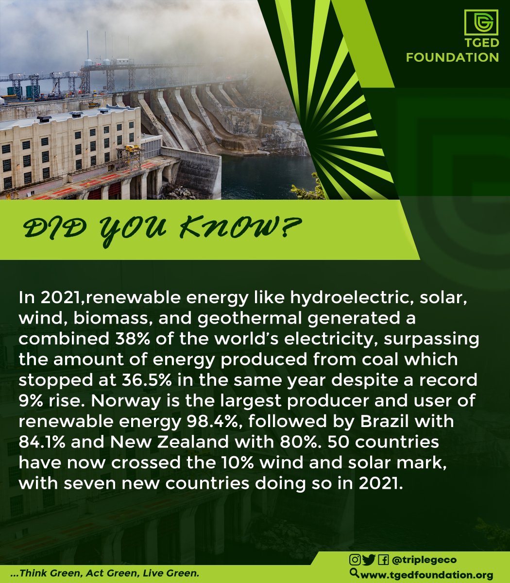 The most popular renewable energy sources are: solar energy; wind energy; hydro energy; tidal energy; geothermal energy and biomass energy. These sources are Eco friendly and has little or no effect on our planet. 
#renewableenergysources #renewableenergyspeaker