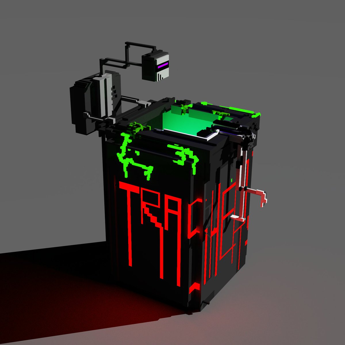 clichedraws's tweet photo. I collected the TRASHER'S from @KasparHen on the #teztrash event. I just realized that the remaining 9 editions didn't sell for not comprehensible reasons and got burned 🔥 Lucky me, that I now #HODL this Kaspar 1/1 trash can 😎 https://t.co/pd9SiCQY43