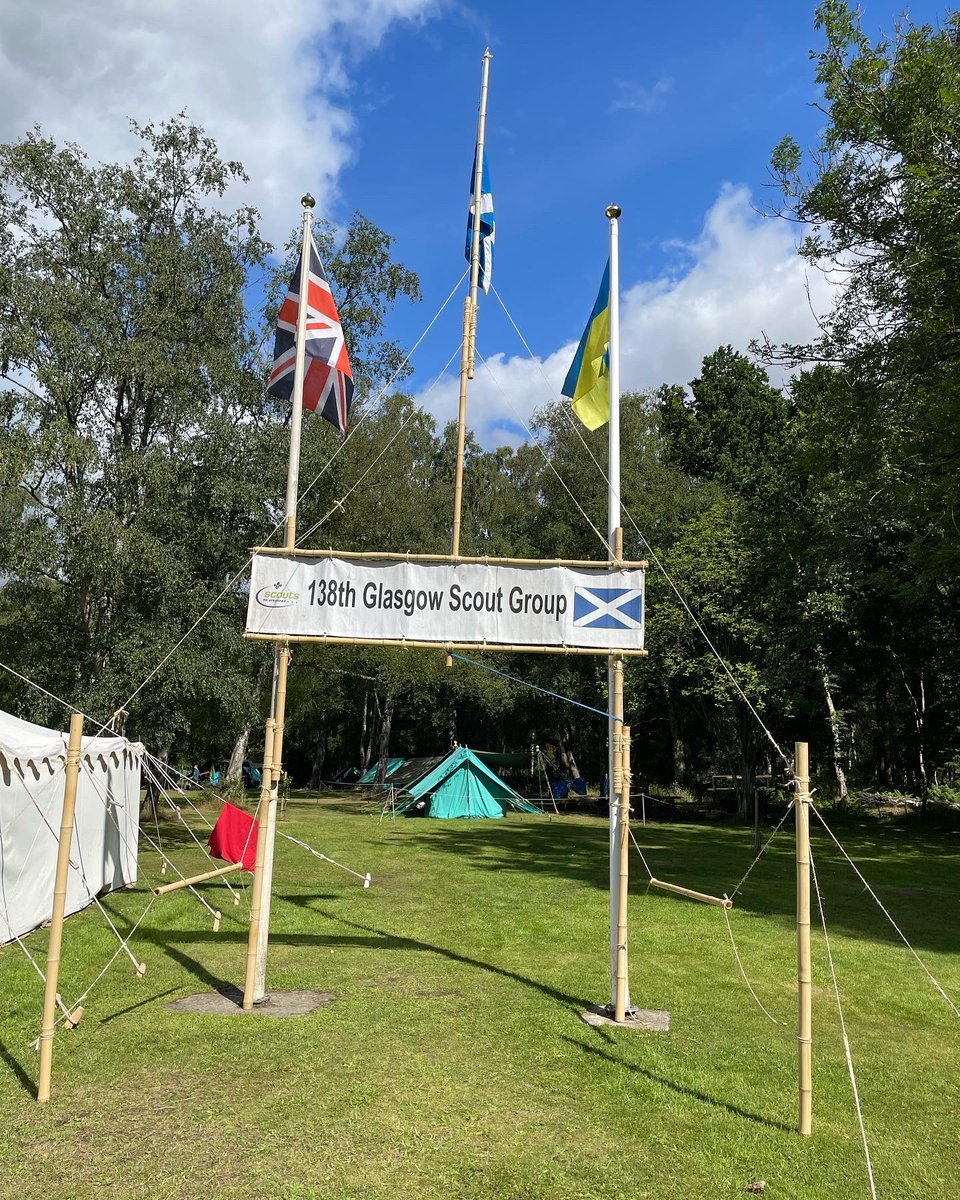 We’re pleased to host 138th Glasgow for their #summercamp this week #skillsforlife🌳⛺️🪢 🪵🔥⚜️
