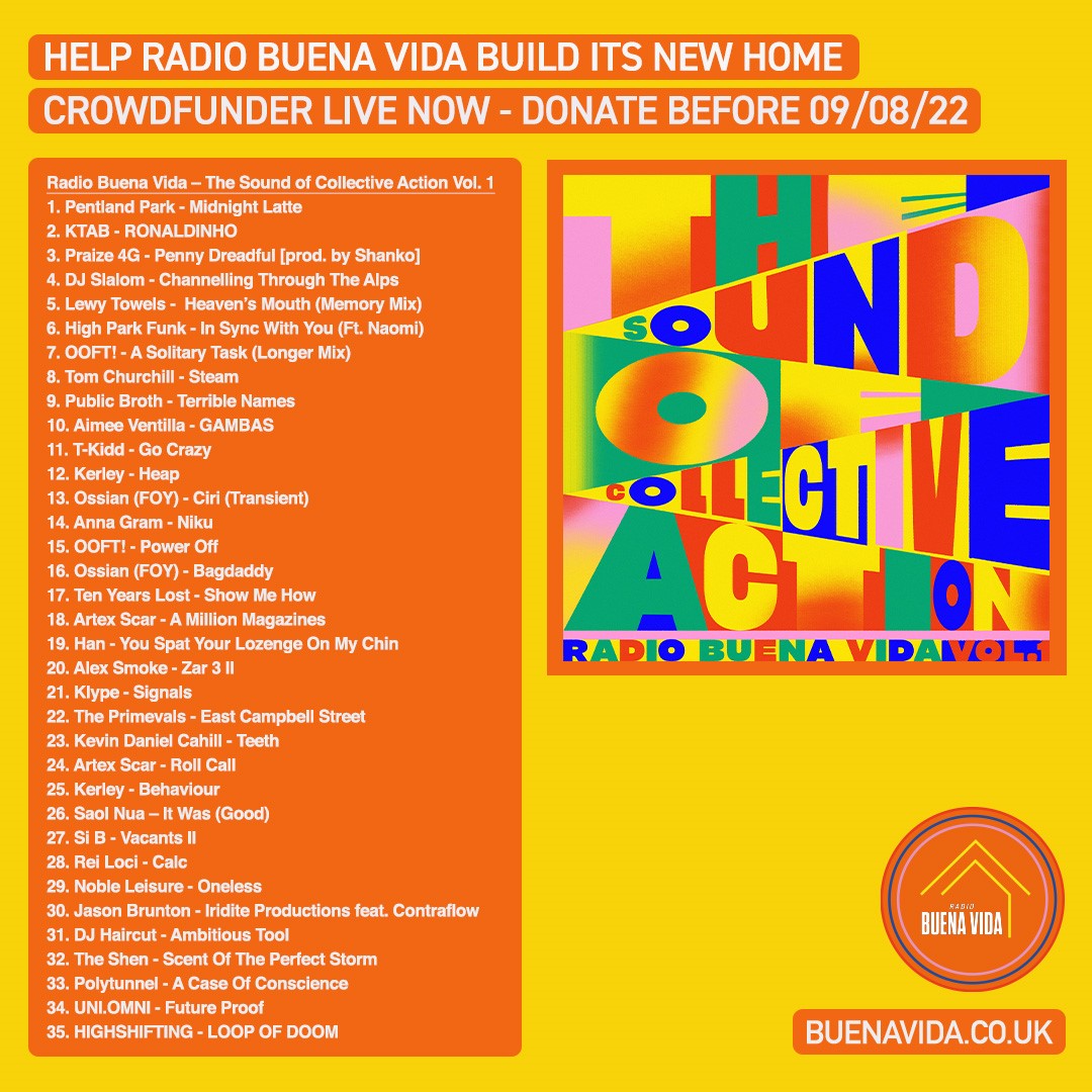 Support the <a href="/RadioBuenaVida/">Radio Buena Vida</a> Crowfunder! Their fantastic compilation album is now up for grabs as a donation reward 🎙️🧡
Please give whatever you can to help them build a new home for the station; an inclusive, creative space in Glasgow: crowdfunder.co.uk/p/help-radio-b…