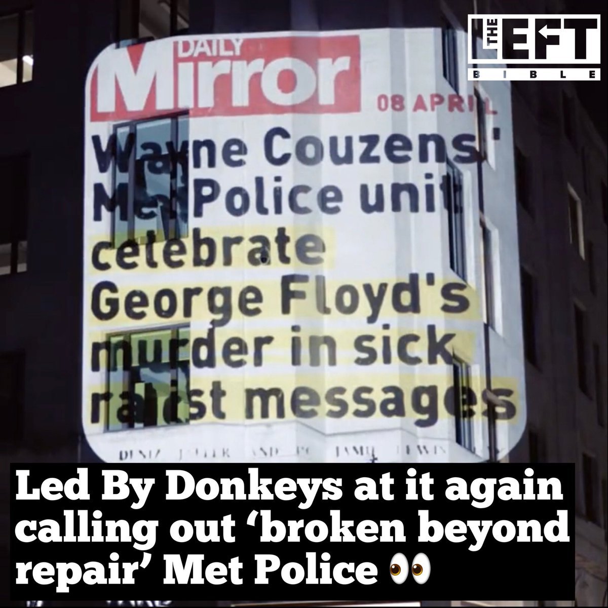 They tweeted the video and wrote: “Racism. Homophobia. Misogyny. Incompetence. Corruption. The Metropolitan Police is broken beyond repair.”

A must-watch 📲 tinyurl.com/374e8ja7