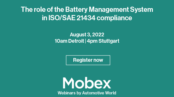 Live webinar: The role of the Battery Management System in ISO/SAE 21434 compliance by Assaf Harel of <a href="/KarambaSecurity/">Karamba Security</a> . August 3, 2022, 10am Detroit | 4pm Stuttgart. Register free: tinyurl.com/36w9hb45