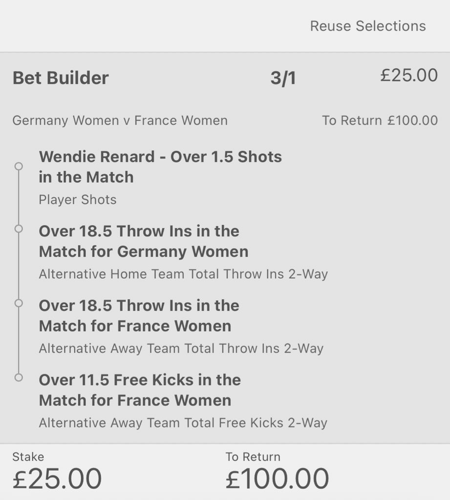 😍 F*ck it… £100 cash giveaway.

If this Germany vs France bet wins tonight, we’ll give away £100 cash. 

👉 £50 to someone who LIKES this tweet.
👉 £50 to someone who RETWEETS this tweet.

Must be following us. Ready? Go!