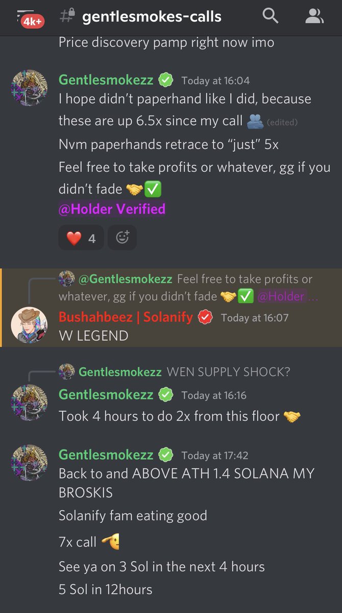 Gentlesmokezz (@gntlsmkz) on Twitter photo Ya’ll seriously need some <a href="/SolanifyNFT/">Solanify Alpha Group</a> in your life.
Stop fading, because if you had ONE SOL,bought the alpha pass which is miraculously sitting at .8 sol floor and aped into my call with the .2 left by now you have your money back as well as .2 profit 🤝✅
Do not fade @o_gpepe Ya’ll seriously need some <a href="/SolanifyNFT/">Solanify Alpha Group</a> in your life.
Stop fading, because if you had ONE SOL,bought the alpha pass which is miraculously sitting at .8 sol floor and aped into my call with the .2 left by now you have your money back as well as .2 profit 🤝✅
Do not fade @o_gpepe