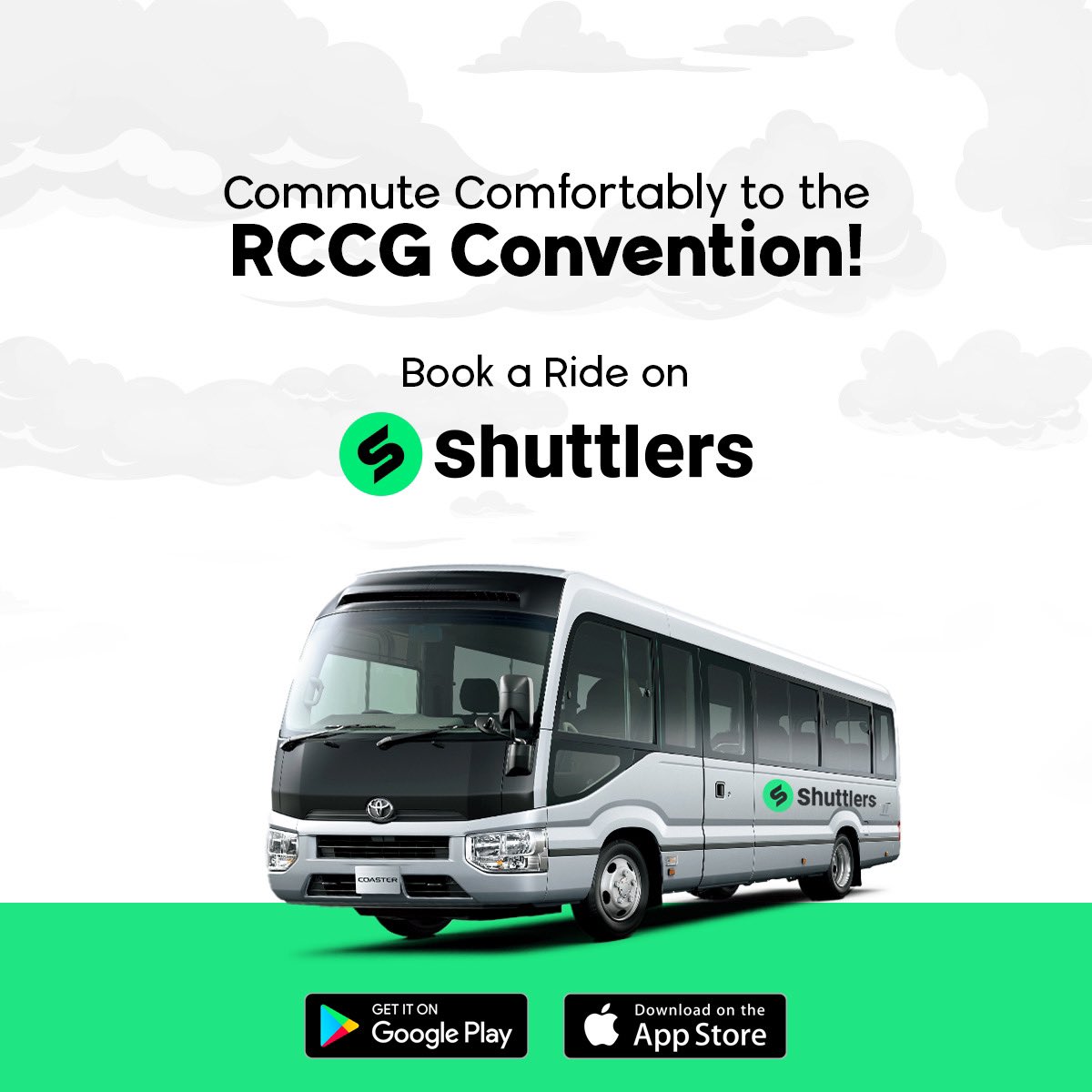 Shuttlersng's tweet photo. Make your journey to the Redemption Camp stress free this August.

Enjoy comfortable and affordable rides from different parts of Lagos to the campgrounds for the 70th Annual Convention.

Book a seat for you and your family today 👉 https://t.co/hHGlB4hKrq https://t.co/07V88hAlK5