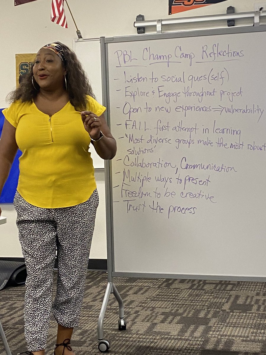 STEM training. PBL Camp reflections. #DefinedChampions <a href="/DrXavierLewis/">Dr. Lewis</a>