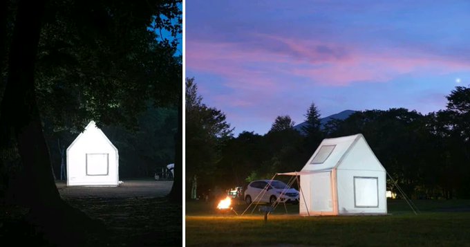WindowWorksUSA's tweet photo. RT @terrinakamura house-shaped, portable tent ‘air architecture’ inflates in a few minutes for easy camping https://t.co/GSw5lhINkB #architecture #airarchitecture #inflatabletent #camping #design https://t.co/tBDBr0C5B9