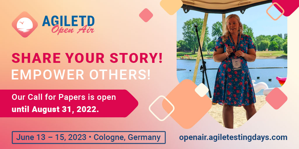 The #AgileTDOpenAir stage is yours!
Submit your paper until August 31th, 2022.
 And become part of the second edition of #AgileTDOpenAir. bit.ly/3tJ28kf