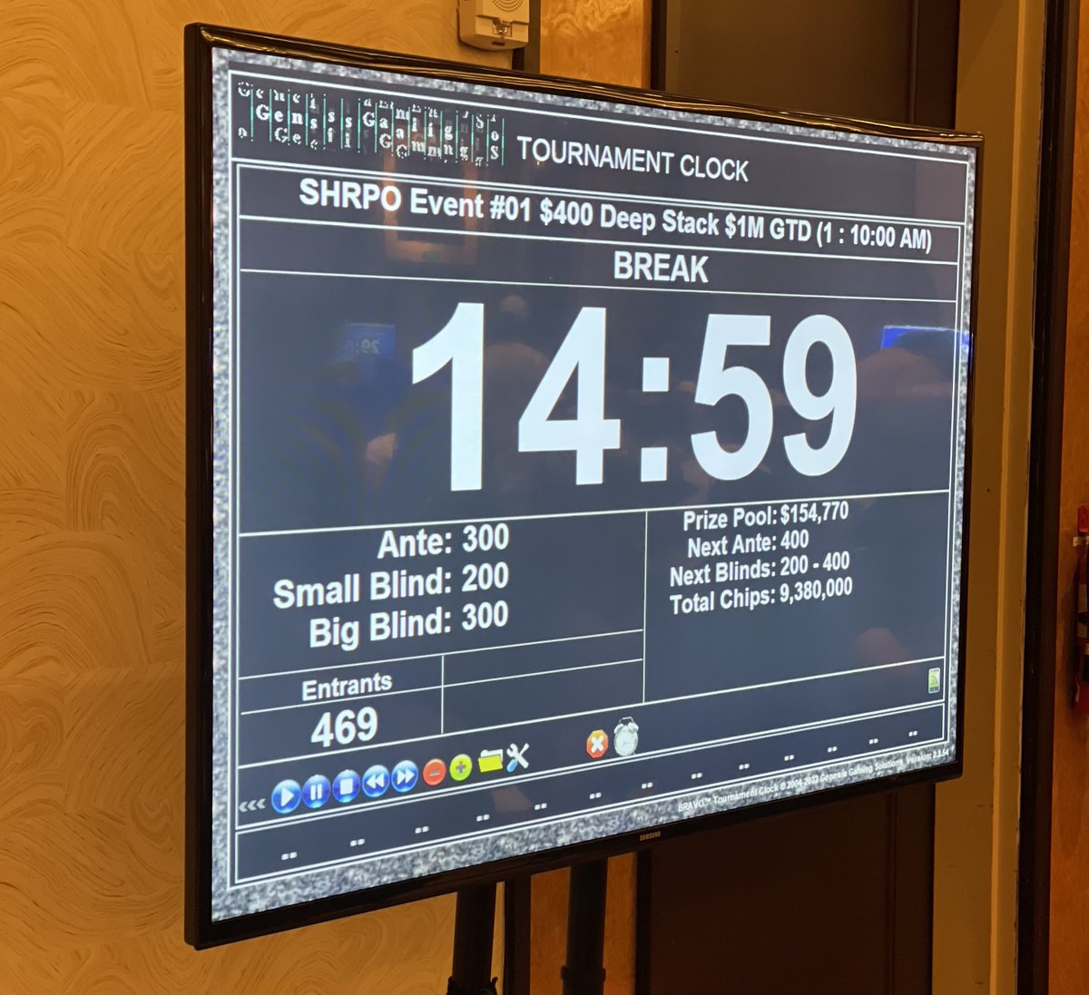 There are currently 469 entries as we head into the first break of Event #1! Late registration is open until the start of Level 9 (~2:30p). #SeminoleHardRockPoker