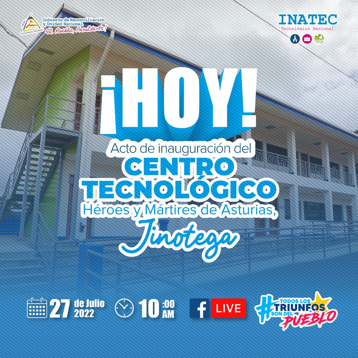 #BuenGobierno de Reconciliación restituyendo el derecho a la educación en #Nicaragua #27Julio