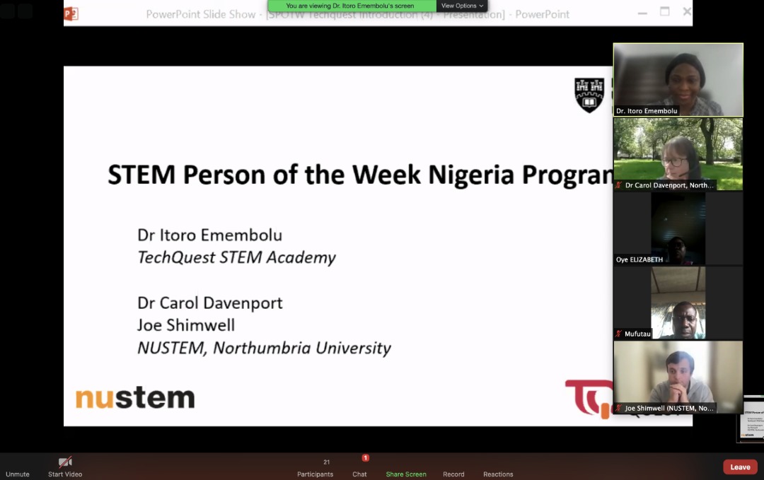 techquestcamp's tweet image. We are live! - STEM Person of the Week Program

You can watch it on Zoom: us06web.zoom.us/j/87444014421?…

You can watch via Youtube: youtube.com/c/TechQuestSTE…

#TechQuest #TechQuestAcademy #TechQuestSTEMAcademy #STEM #Teachers #Nigeria