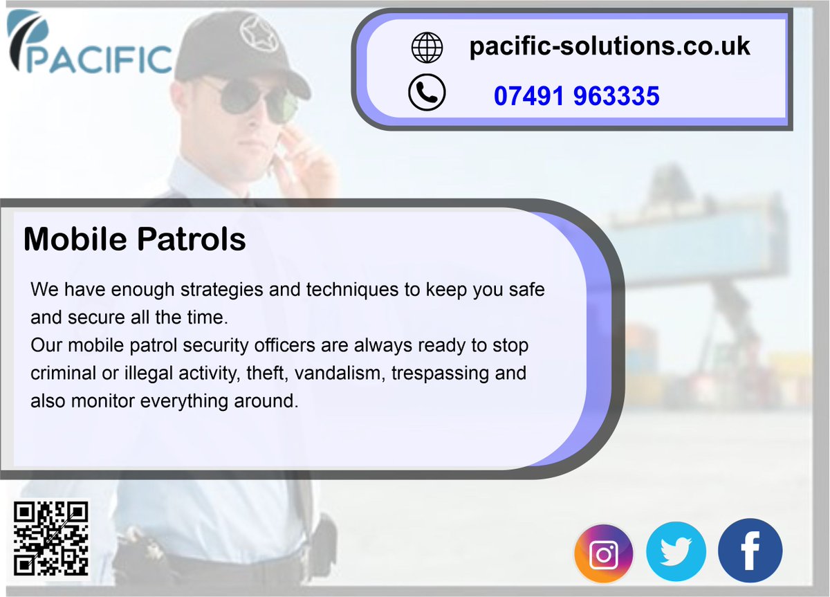 Mobile Patrol
We have enough strategies and technique to keep you safe and secure all the time.
Our Mobile Patrol security officers are always ready to stop criminal or illegal activity ,theft ,vandalism , trespassing and also monitor everything around