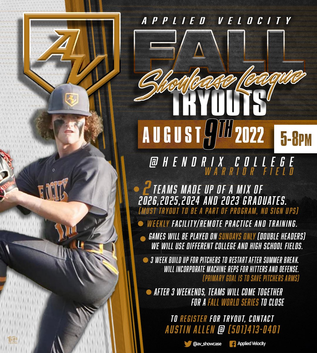 We’re back for fall league number 2!!

Last fall was awesome and really beneficial to these boys, sundays only to help out the football crowd . 

Practices at the facility and straight to your phone if you’re not local!!

You must try out and be seen by the staff! Limited spots