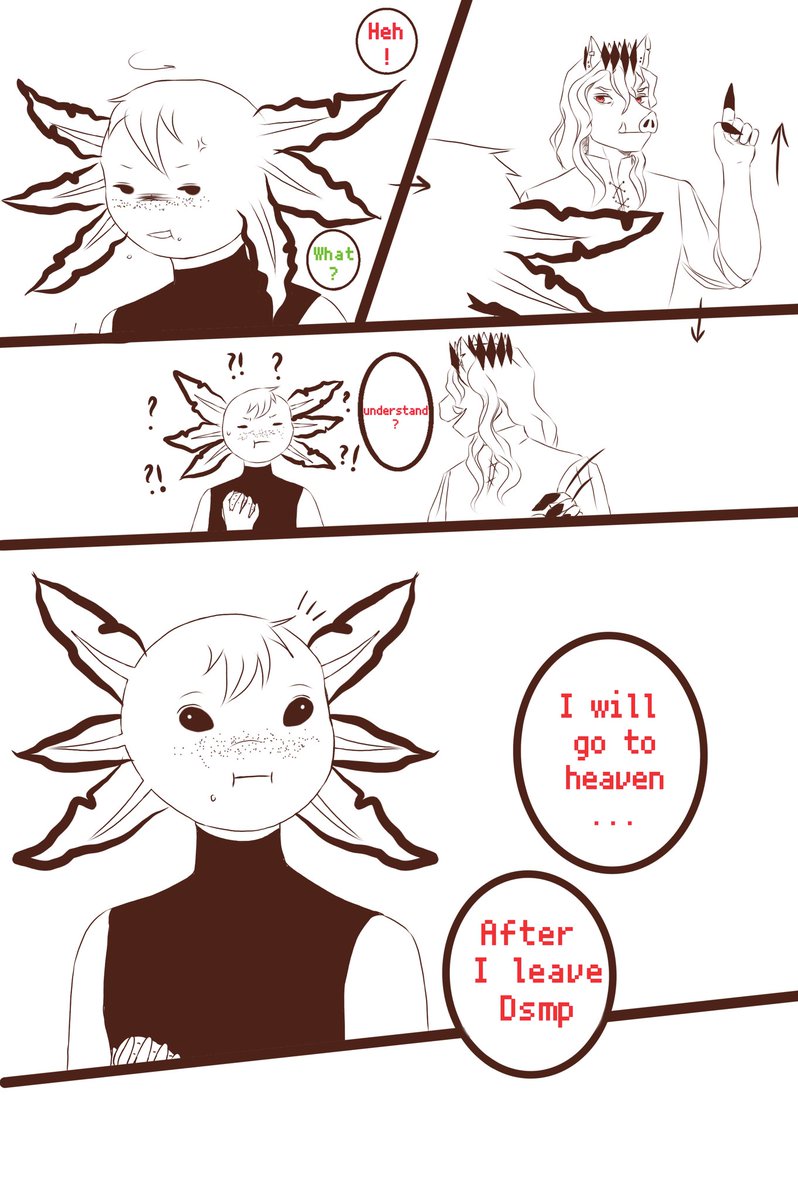 EricaIsolde's tweet image. #riptechnoblade #riptechno #technobladefanart #technoblade #dream #dreamfanart #dreamaxolotl #comics #rival 
I should have posted earlier but now I don&apos;t know what to say except &quot;see you again my king, but not soon&quot;.