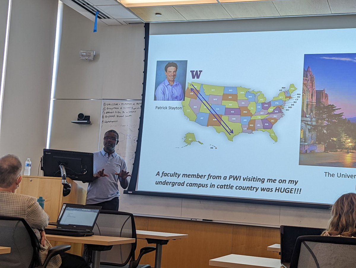 JulieNguyenLab's tweet photo. Inspiring talk by Tyrone @doc_tmp on "An Unexpected Journey Through Academia as a URM" #CCNTP. Learning so much today! https://t.co/AKdgOA9o8x