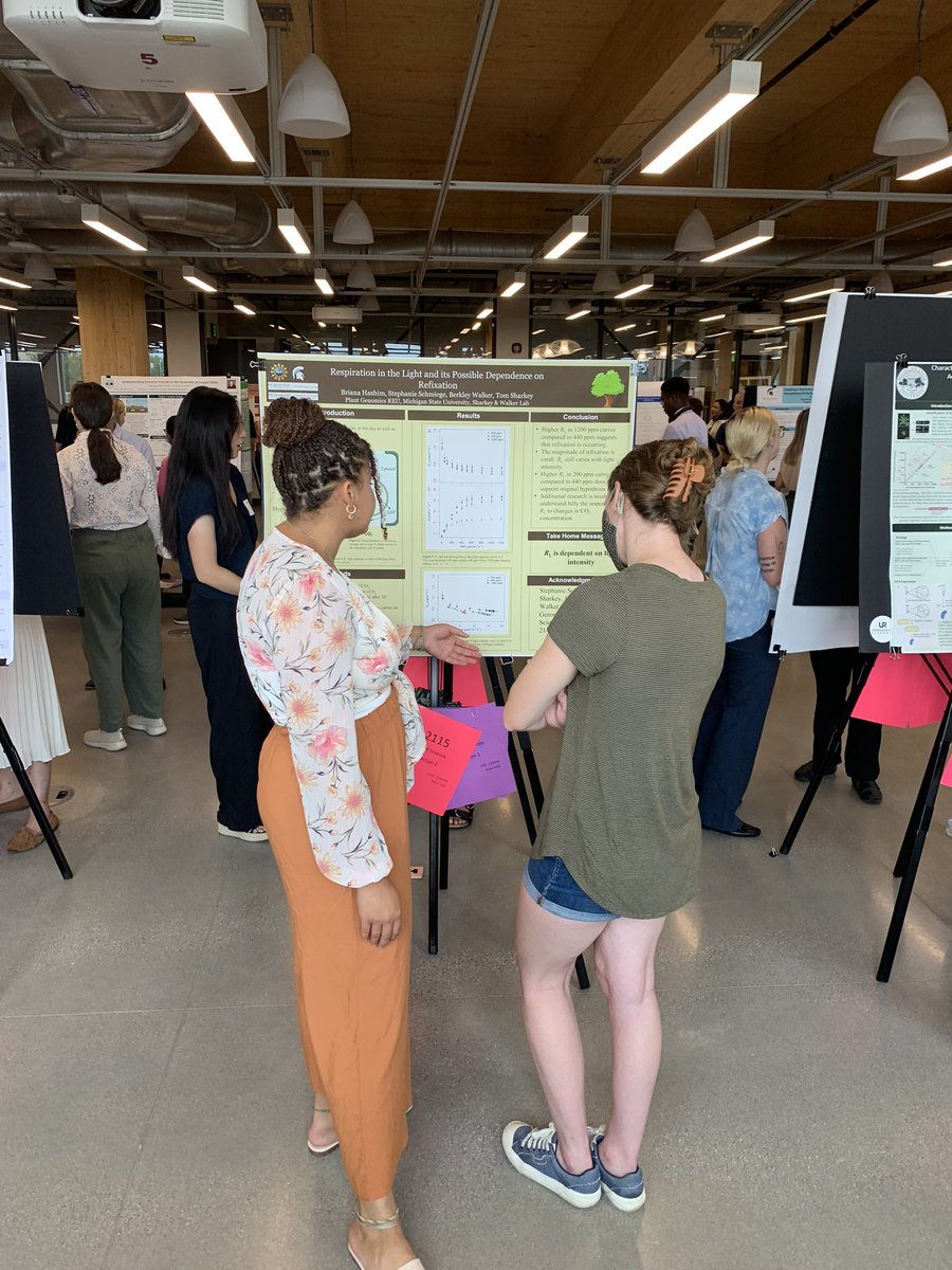 Our <a href="/plantgenmsu/">Cornelius Barry</a> REU student Bri presenting her poster <a href="/UR_at_MSU/">Undergrad Research</a>