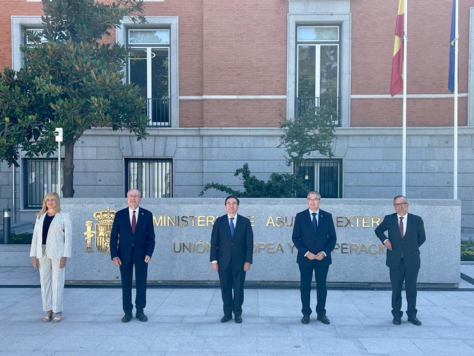 Rosario Alarcón en la presentación de la candidatura de Málaga a la Expo2027 en el Ministerio de Asuntos Exteriores