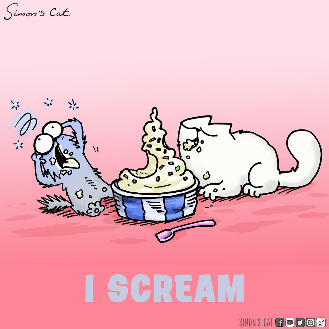 SimonsCat's tweet image. I Scream, You Scream, We All Scream For Ice Cream 😋🍦