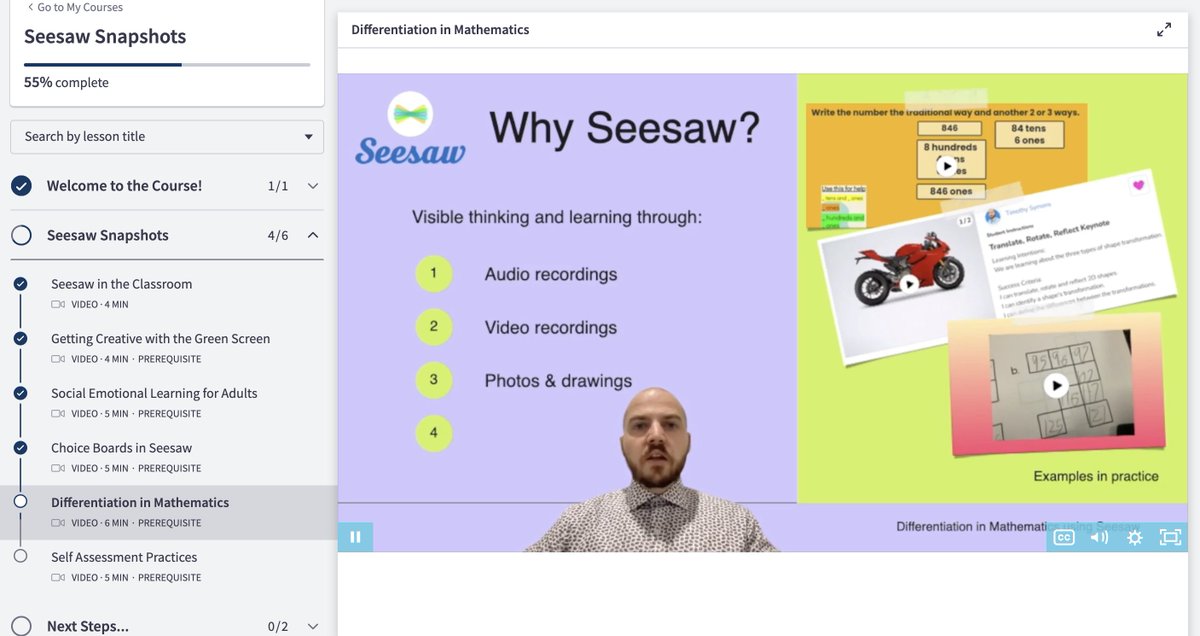 Make sure to check out #SeesawConnect I had a blast creating this video on differentiation in mathematics @Seesaw There are so many great courses and videos to watch by great educators