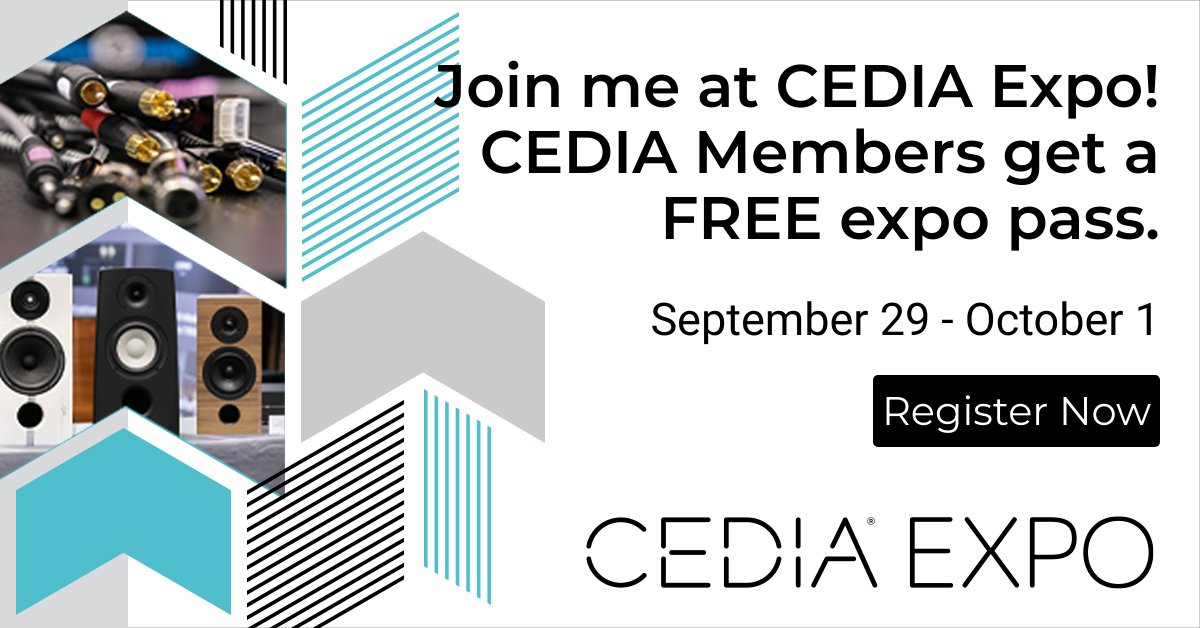 If you are planning to go to <a href="/CEDIA/">CEDIA</a>Expo, make sure you register by this Friday, July 29th to get the early bird pricing for the @CEDIA Conference!

Register here ➡️ cediaexpo.com
