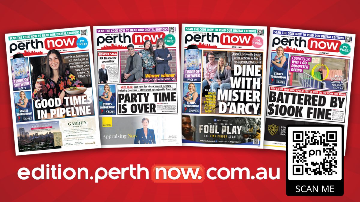 arylenerw's tweet photo. It’s sneak peek time! Here are tomorrow’s @PerthNowLocal newspapers 👀 Read about what’s happening in your suburb online at https://t.co/VFNFst1bNi first thing in the morning or pick up a copy at a stand near you. https://t.co/e3jldq8qnj