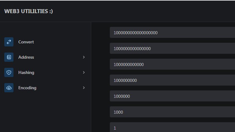 owadez's tweet image. Web3 online utilities based on etherjs lib #Web3 #etherjs
web3utilities.netlify.app