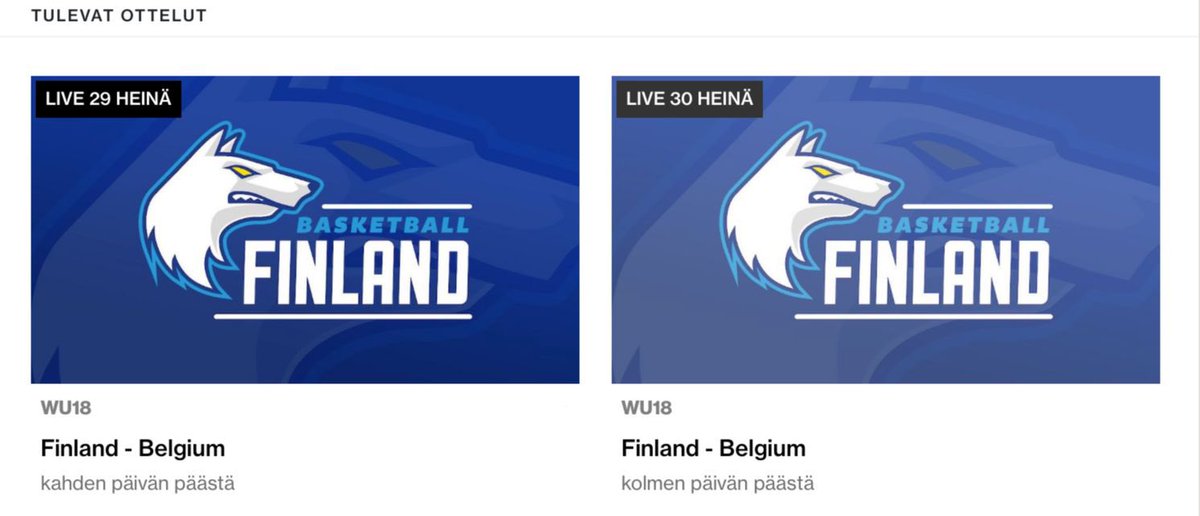 SolidSport Finland (@solidsport_fin) on Twitter photo Suomen WU18-maajoukkue kohtaa Belgian viikonloppuna kahdesti.
Nuorten korismaaottelut löydät Solidsport-kanavalta solidsport.com/basketfi
#Solidsport <a href="/basketfinland/">Basketball Finland</a>
Finland - Belgium WU18 Basketball Live solidsport.com/basketfi Suomen WU18-maajoukkue kohtaa Belgian viikonloppuna kahdesti.
Nuorten korismaaottelut löydät Solidsport-kanavalta solidsport.com/basketfi
#Solidsport <a href="/basketfinland/">Basketball Finland</a>
Finland - Belgium WU18 Basketball Live solidsport.com/basketfi