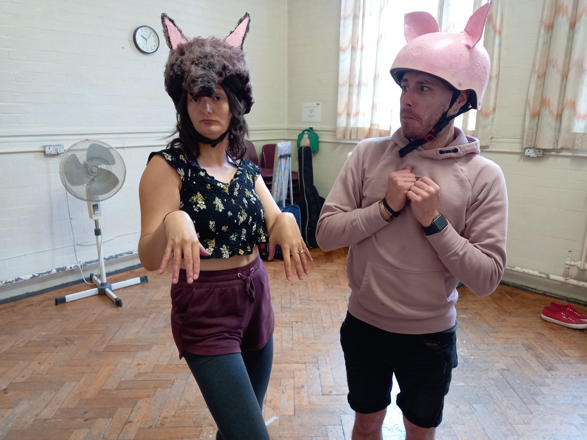Who's afraid of the Big Bad Wolf?

Not us!

Here we go…#3LittlePigsLive R&amp;D has officially started rehearsal and are in progress <a href="/HarrowArts/">Harrow Arts Centre</a> 

#ACESupported #ChildrensTheatre #WhosAfraidOfTheBigBadWolf #Storytelling #Puppetry #Sensory #Comdey