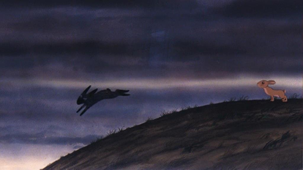P_J_Richards's tweet photo. 🖤🐇🖤The Black Rabbit of Inlé - the dark spirit and psychopomp from the 1978 animation of Watership Down. 
#WyrdWednesday https://t.co/9g2c6VYttv
