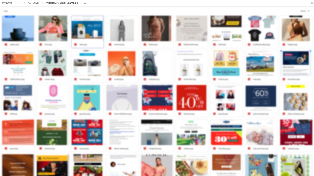 nikitavakhrushv's tweet photo. I have a MASSIVE archive of 50+ Emails from highest earning DTC brands

This is our internal inspiration folder for client work.

I can send them to you FREE.

Want em?

Retweet this post &amp; I’ll DM it to you

(MUST be following me to get it, 24hrs Only) https://t.co/wIV6PUXNME