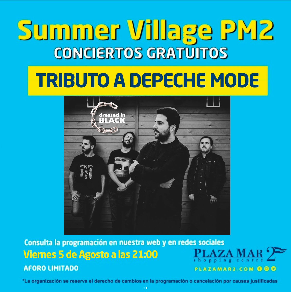 Próximo Concierto:
Viernes 5 de Agosto en el Centro Comercial <a href="/plazamar2/">Centro Comercial Plaza Mar 2</a>  de #Alicante  a las 21:00
Más de 10 años rindiendo #TRIBUTO a #DEPECHEMODE
¡Y GRATIS!