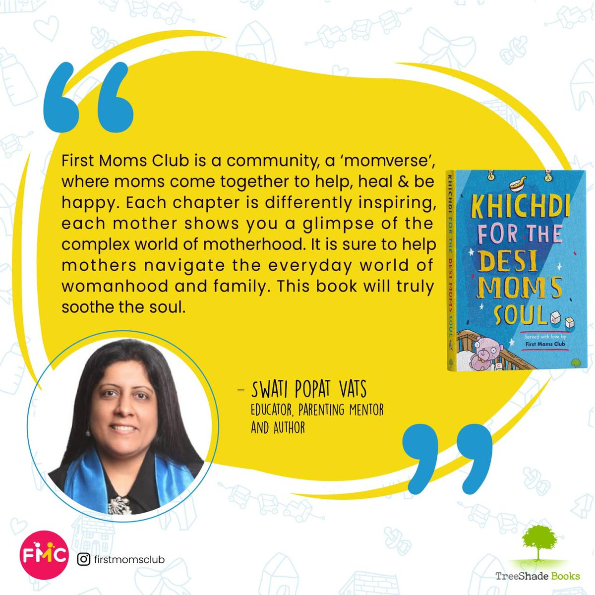 Khichdi for the Desi Mom's Soul is a book meant for every mom. Gift yourself one today!
✨ Amazon amzn.to/3J2xKIn
✨ Treeshade (40% discount limited period offer) bit.ly/3RXn3L1
✨ Flipkart bit.ly/3OxhtvQ