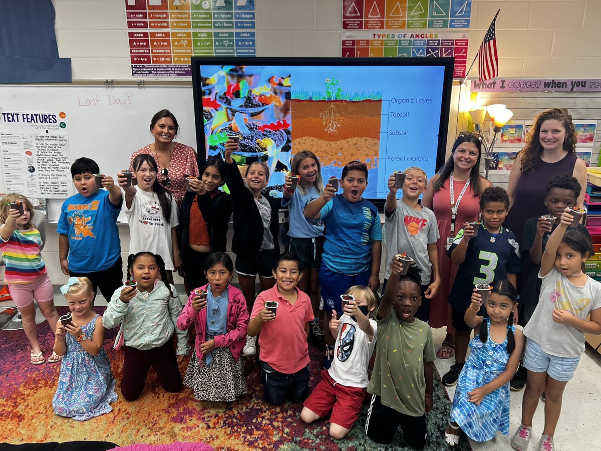 MsDeHaven2's tweet photo. Wiggling through summer school 🪱Today we learned all about Earthworms and how they are gross and disgusting but also delicious! We made worms in dirt to celebrate the last week of summer school! @BallsBluffLCPS https://t.co/kcksi03zto
