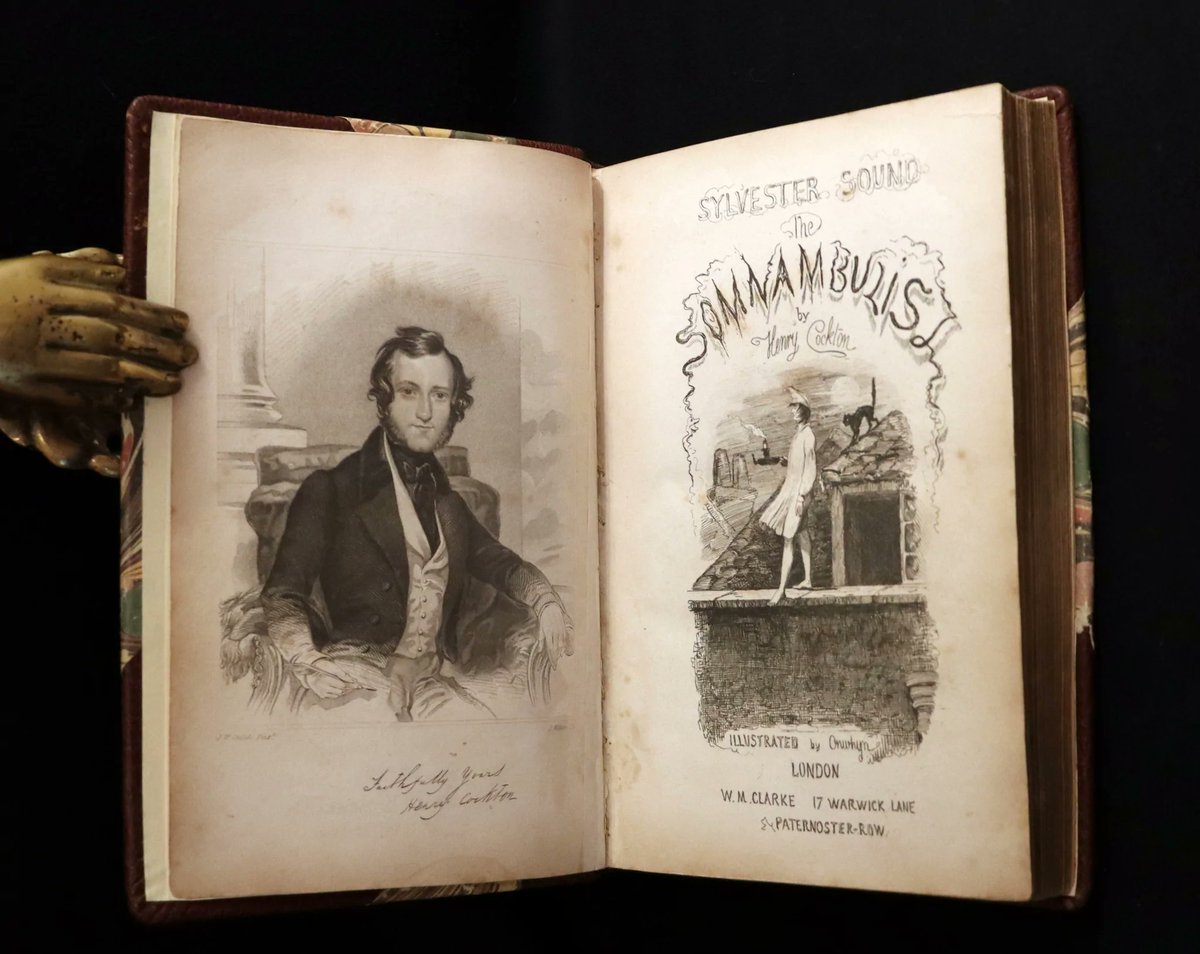mflibra's tweet photo. 1849 Rare Sleepwalker Book - Sylvester Sound the SOMNAMBULIST by Henry Cockton. Illustrated.
https://t.co/FFcPEqqawJ
#BookWithASoul #EarlyEdition #sleepwalker #somnambulist #ComicTale #ThomasOnwhyn #illustrated #booklovers #bookworm #bookstore #booknerd #rarebooks #bibliophile https://t.co/SszJZ7GkuS