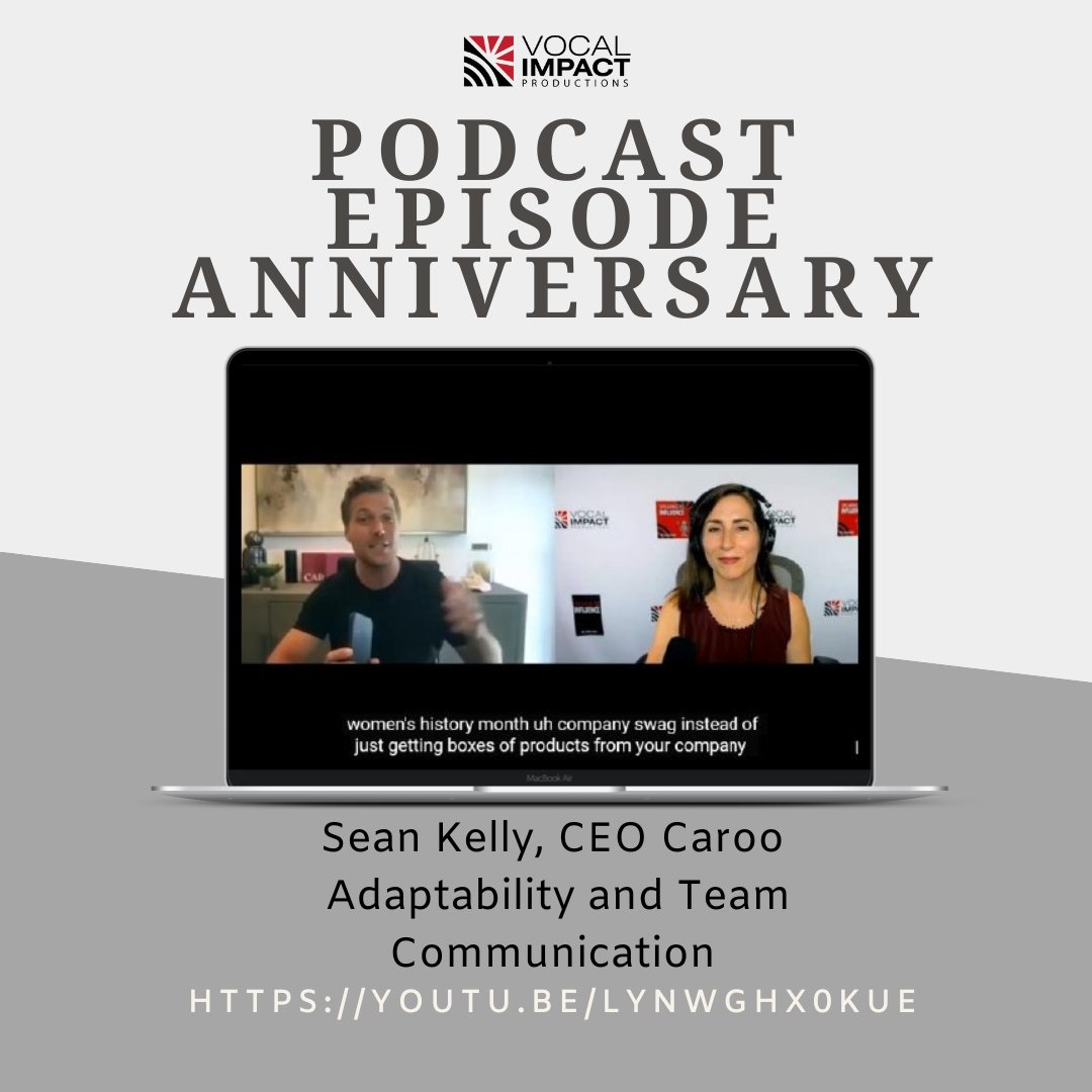 A year ago on the Speaking to Influence podcast, Sean Kelley of  <a href="/GiveCaroo/">Caroo</a> discusses the importance of connecting with and serving your team as they adjust to the next phase of working post-pandemic. youtu.be/LynwgHx0kUE

#vocalimpactproductions #speakingtoinfluence
