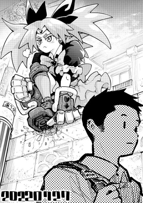 【今日のラクガキ】
通りすがりの魔法少女…? 