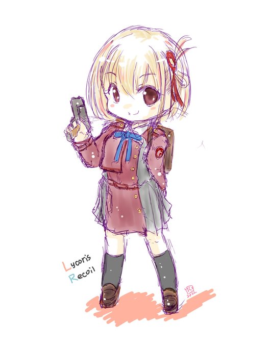 原稿描かずになに描いてるのか・・・
#リコリコ 