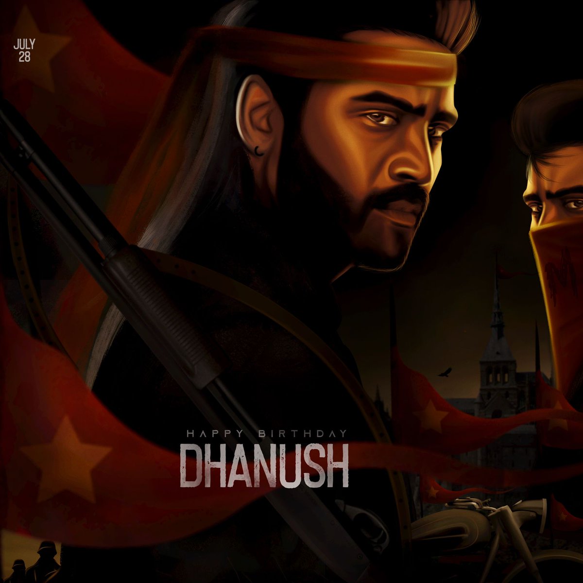 Happy to Share @dhanushkraja's Birthday Common dp. 🌟 #HappyBirthdayDhanush 💥 Design by @sundar1413
