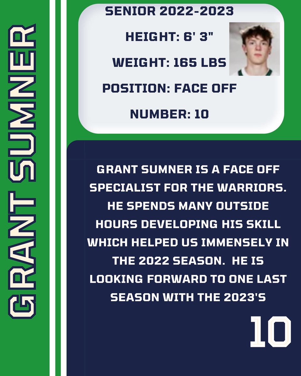 Weddington HS Lacrosse (@whsmenslacrosse) on Twitter photo Did someone ask for a face off specialist? Introducing rising senior, Grant Sumner! <a href="/grantsumner10/">Grant Sumner</a> Did someone ask for a face off specialist? Introducing rising senior, Grant Sumner! <a href="/grantsumner10/">Grant Sumner</a>