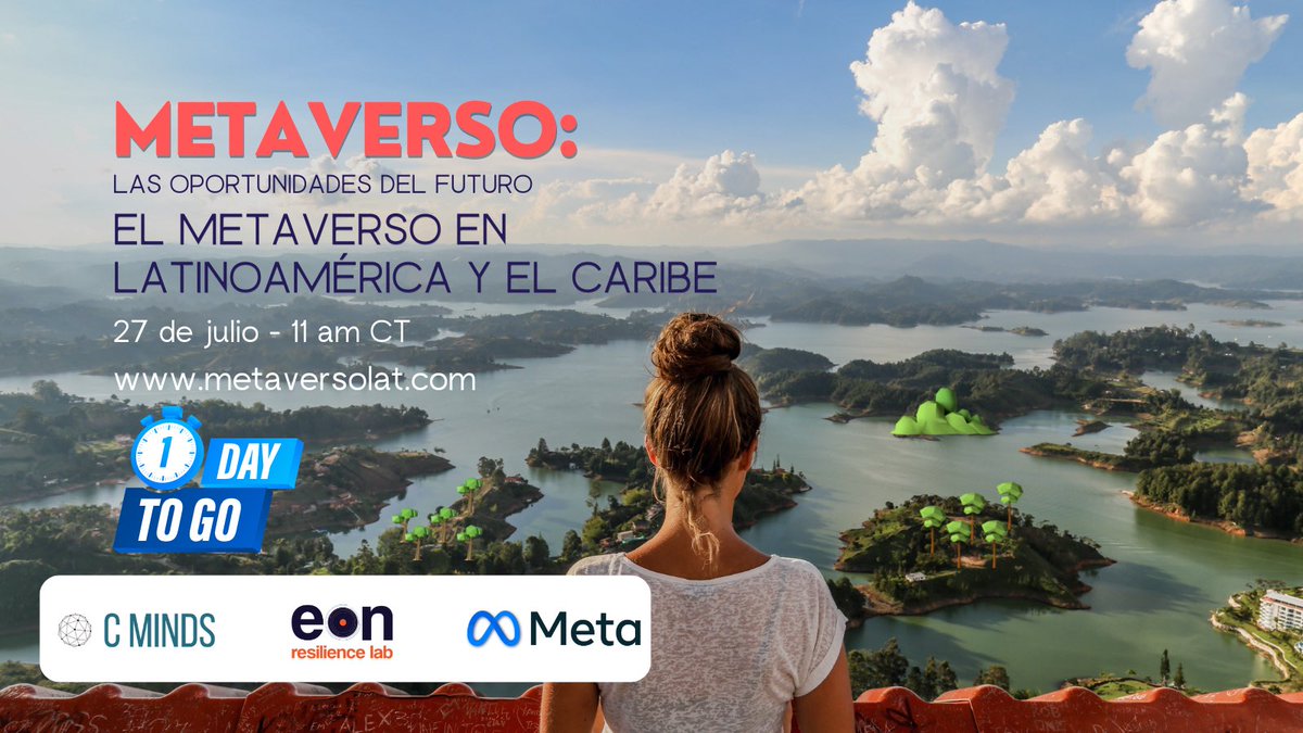 🤔 ¿Has oído hablar de los retos y las oportunidades que trae consigo en #Metaverso en AL y el Caribe? 🌎
📲 Únete hoy al 5o espacio de diálogo organizado por el #EonResilienceLab de <a href="/CMinds_co/">C Minds</a> y #MetaMx .
¡Aparta tu lugar! ⚠️
🤩 Regístrate 
Metaversolat.com.
📆 Hoy 11:00h