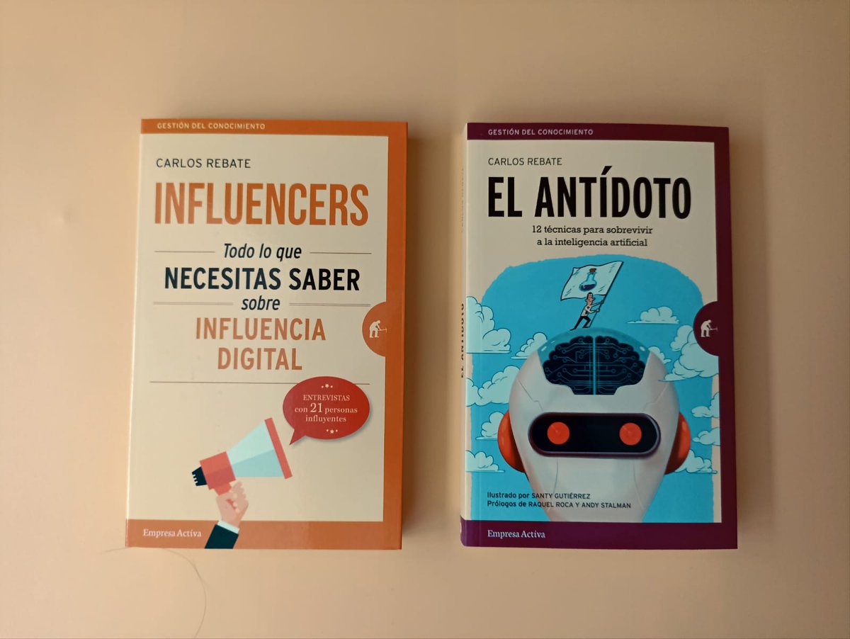 Los últimos libros de <a href="/crebate/">Carlos</a> son perfectos para entender y ponernos al día en dos temas muy punteros: la influencia digital y la inteligencia artificial. #Influencers #ElAntídoto #VeranoConEmpresaActiva