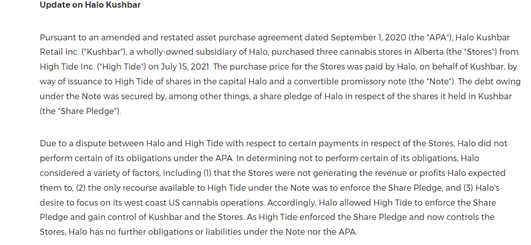 TheMoMoDesk's tweet photo. $HITI Hey @RajGrover_HITI  can you comment on what that means for High Tide in Layman's terms? https://t.co/600QeiQzXf