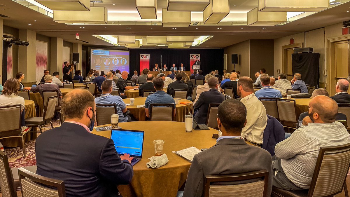sportsvideo's tweet image. A packed room in NYC for the in-person return of the SVG Sports Content Management Forum!

Excited to dive deep into MaM, orchestration, the cloud, and so much more with industry experts. #SVGscm