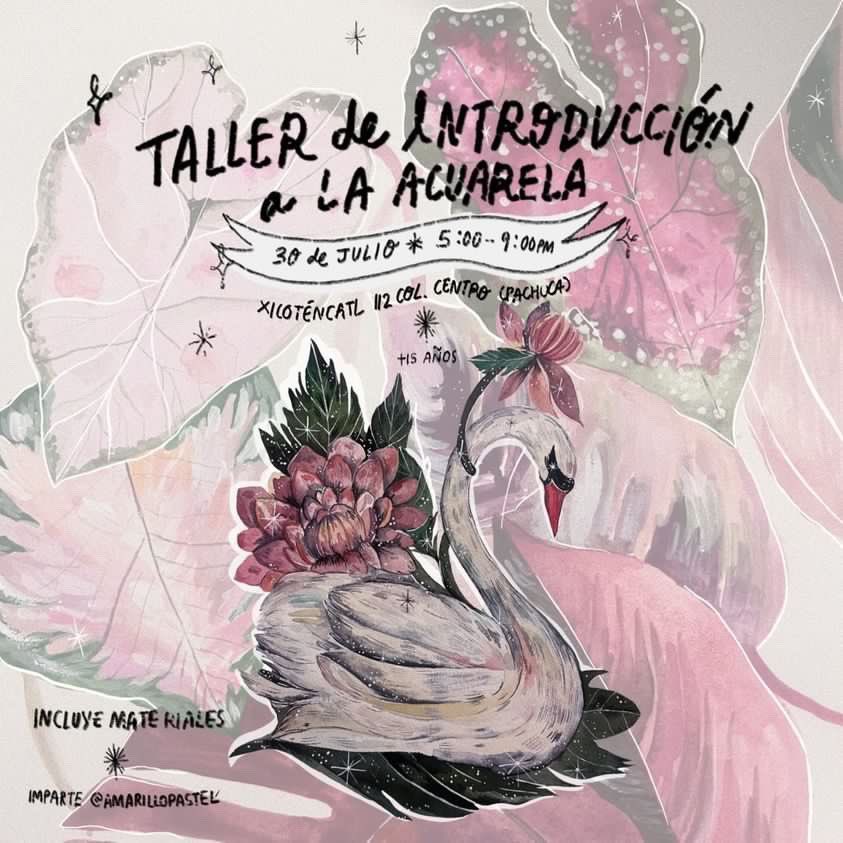 Ya casi llega el Taller de Iniciación a la Acuarela con Amarillo Pastel en Pachuca 

Sábado 30 de julio
5pm a 9pm 

Inscríbete, quedan solo 2 espacios 🤘🏽🎨