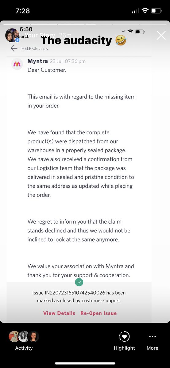 PrajwalaH's tweet image. My horrible experience with @myntra customer ‘care’