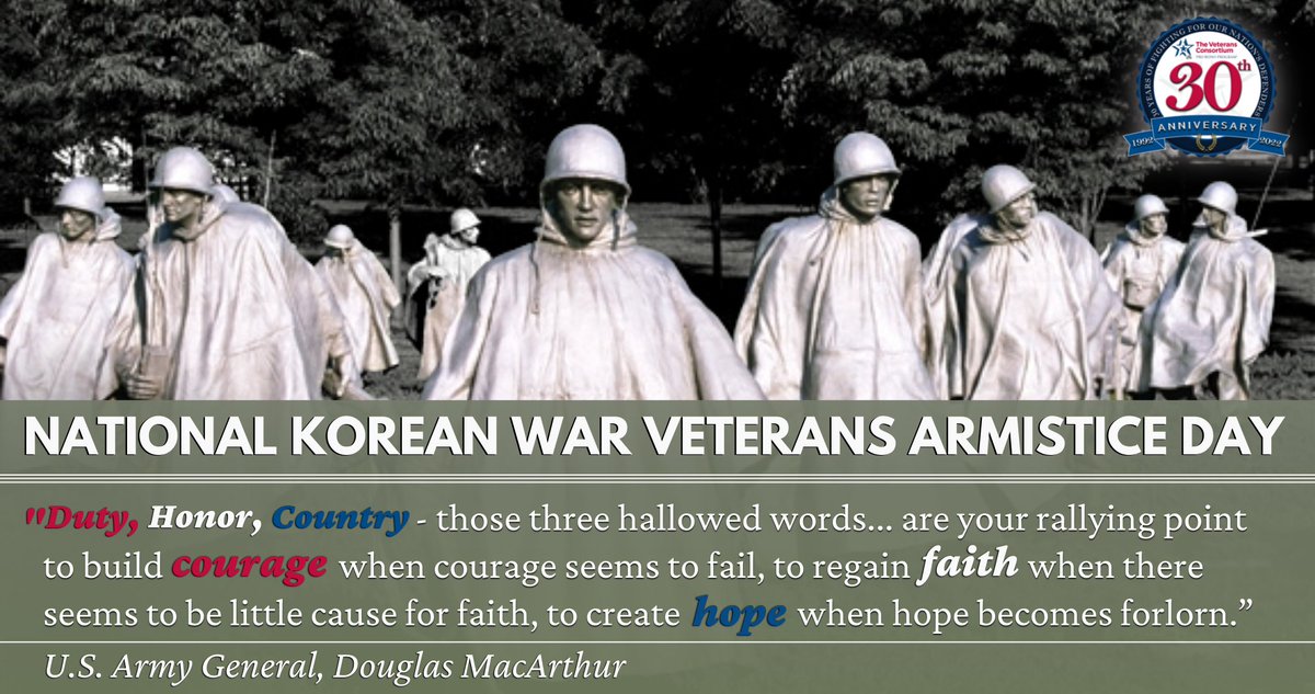 Today we honor our Korean War veterans and remember their sacrifices for our freedom.

#theyfoughtforus
#NationalKoreanWarVeteransArmisticeDay