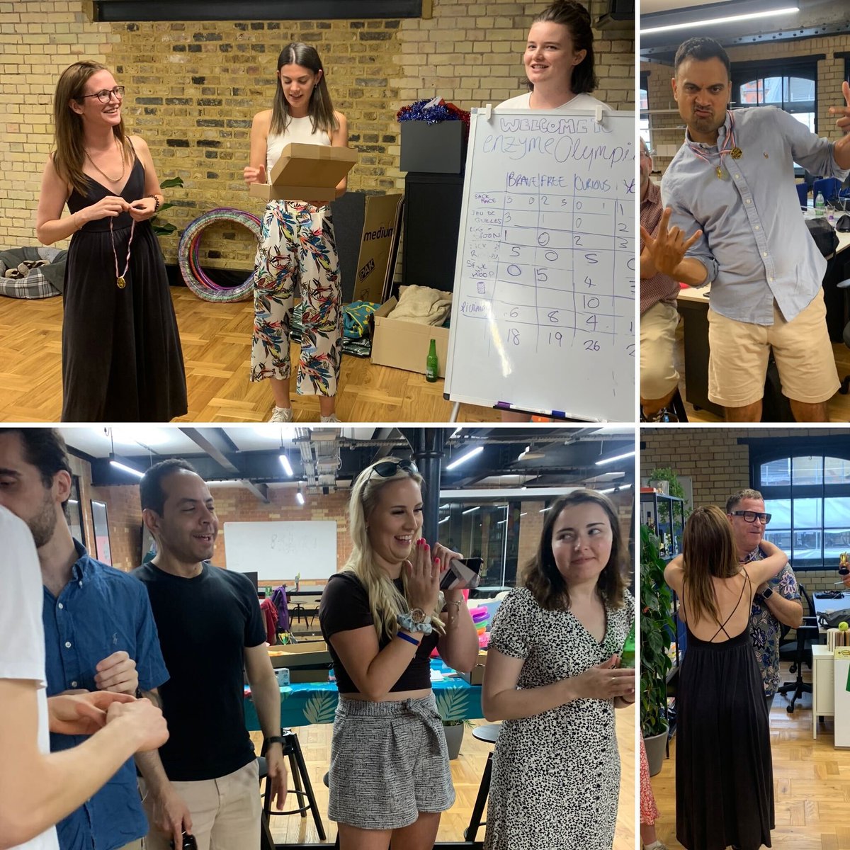 EnzymeComms's tweet image. Recently, us Enzymers closed our laptops, laced up our trainers, and took part in our very first Enzyme Olympics, and what a day it was!
In the end, it was team “Be Curious” who slid into first place, bruised and dusty, but victorious! Congratulations! 👏👏👏