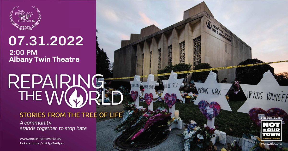Repairing the World premieres on the West Coast at the San Francisco Jewish Film Festival on July 31, 2022 at 2 pm at Albany Twin. Tickets: jfi.org/sfjff-2022/fil…