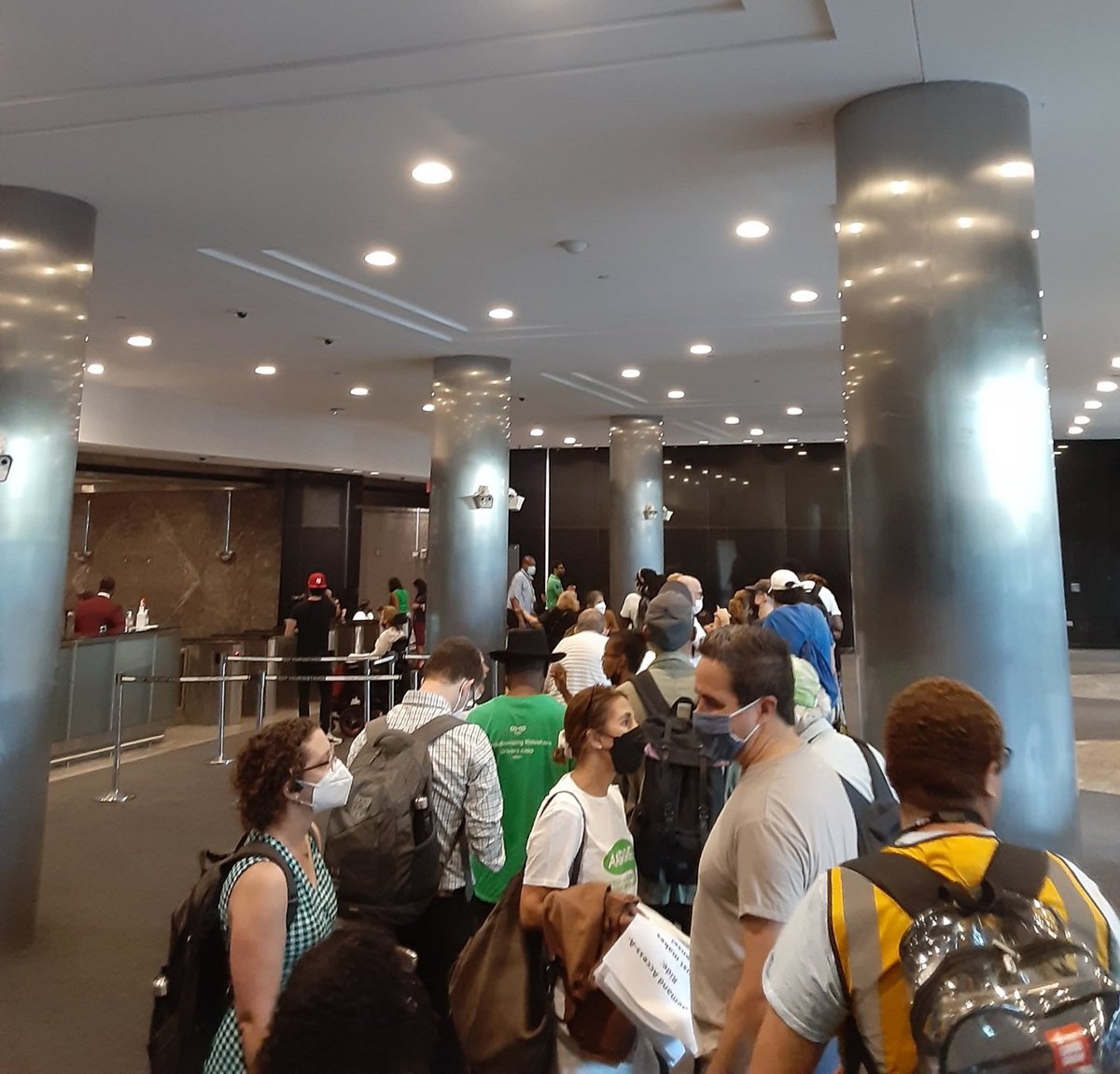 pistnyc's tweet photo. @CID_NY Lots of people are here to testify and support #NYC #transportation #CivilRights 
We see @amazonlabor @Eman_Rimawi @TheDriversCoop @News12BX @NLGNYCnews @CID_NY @CCSD_Advocates https://t.co/jHFzrFz4u8